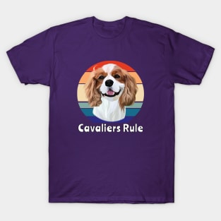 Retro Blenheim Cavalier King Charles Spaniel Gifts T-Shirt